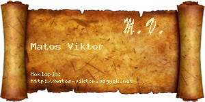 Matos Viktor névjegykártya
